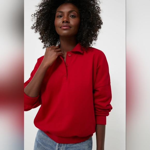 Pomander Place Red Bode Polo Sweatshirt SZ Large NWT - Picture 10 of 12